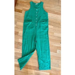 Beaton Linen Pocket Jumpsuit Laurel